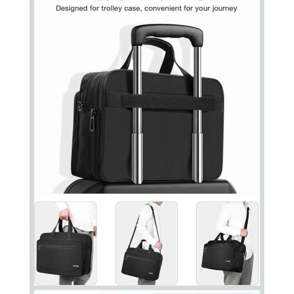 HOMIEE Laptop Bag 17.3 Inch Travel Briefcase for Men Women, Expandable Large Sho